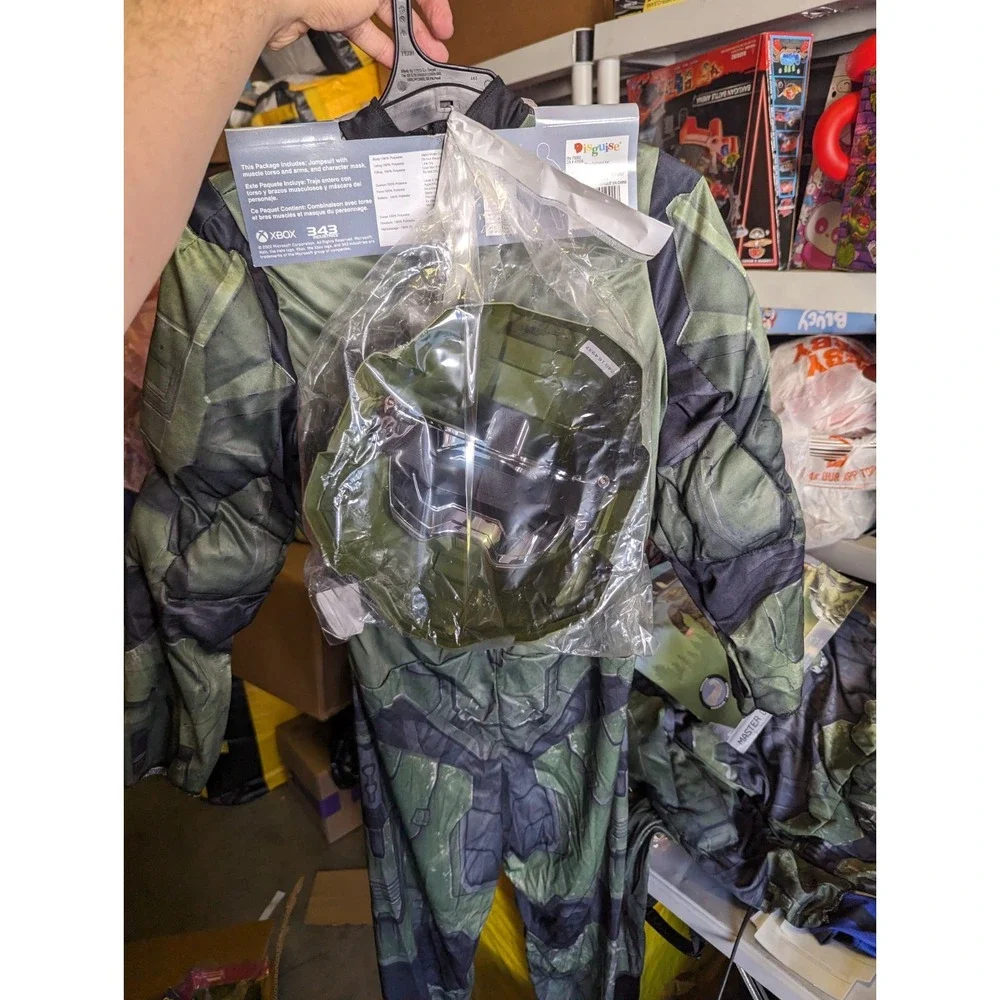 Halo Infinite Master Chief Kids Muscle Chest Halloween Costume Medium 10-12‎ NWT